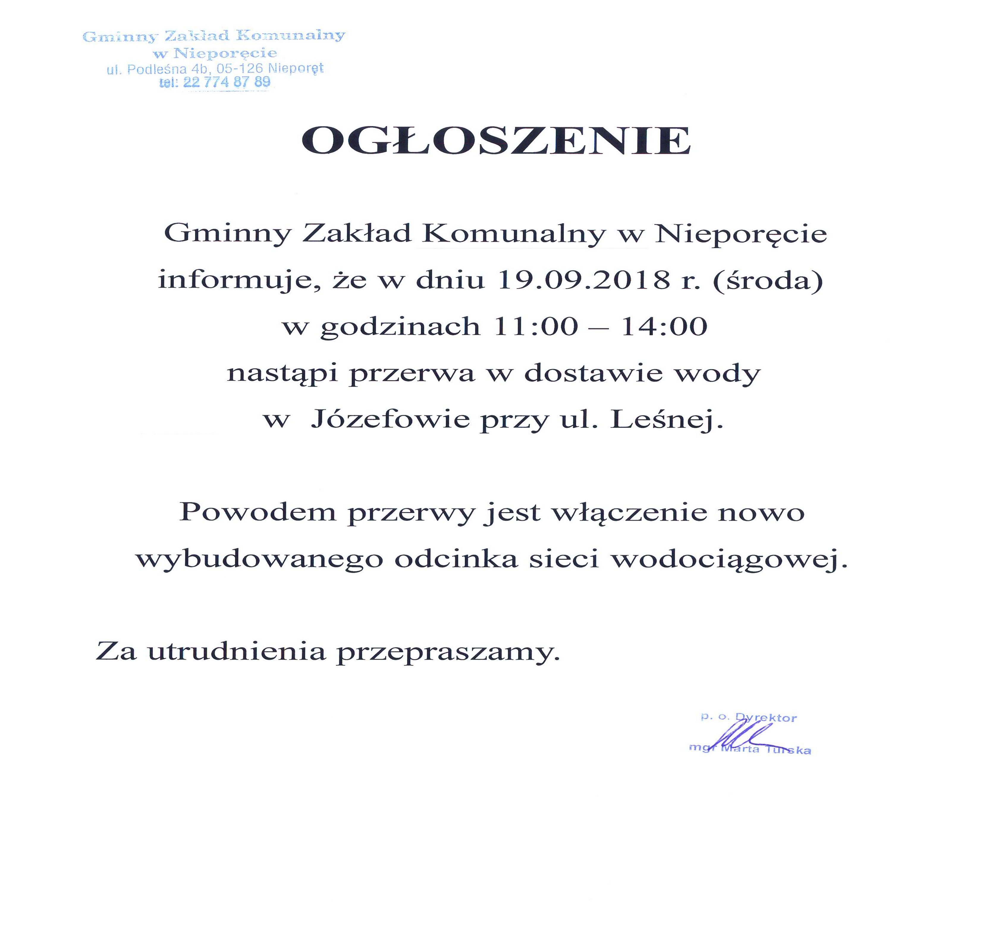 GZK ogłoszenie