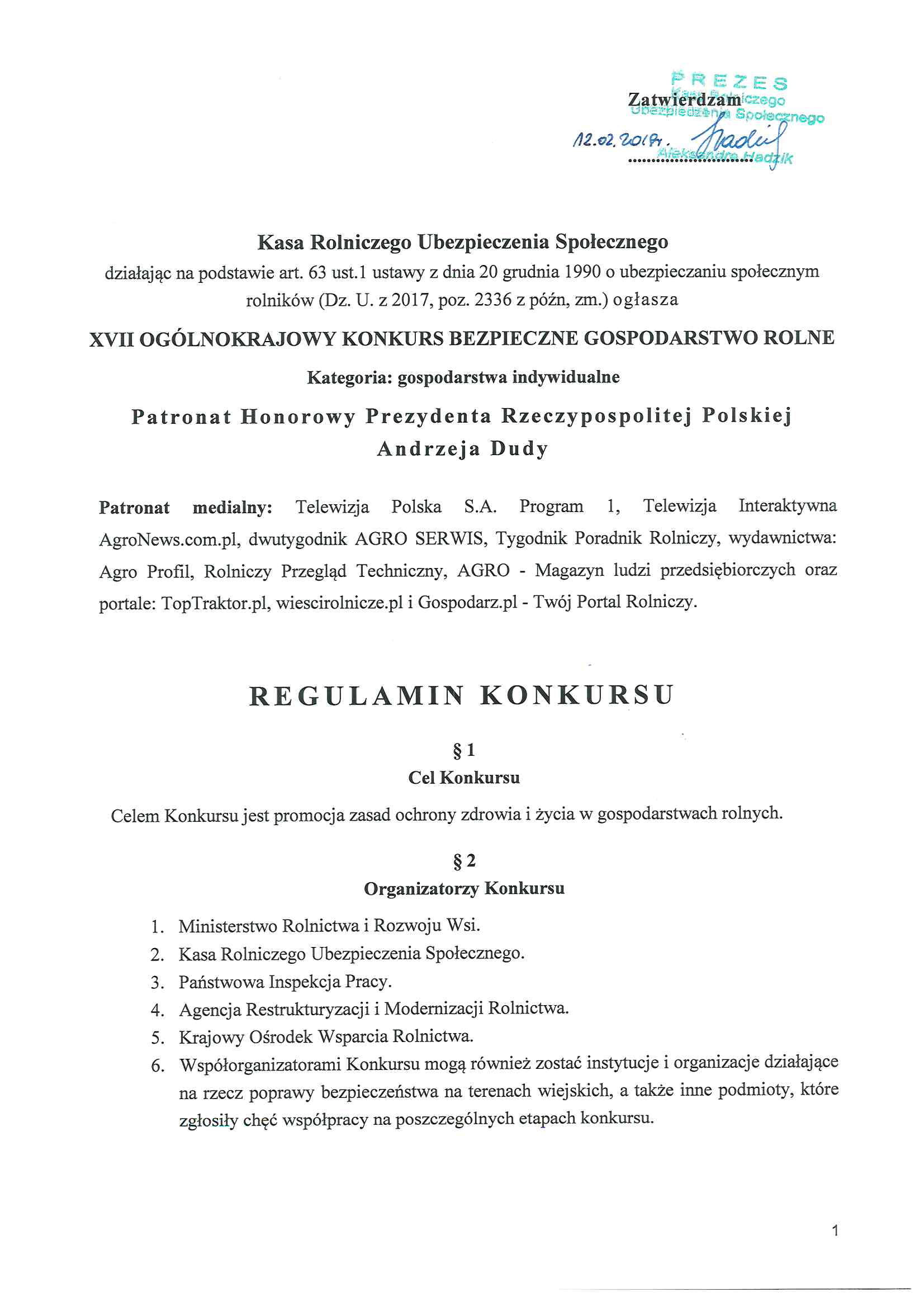 1. Regulamin XVII Konkursu BGR 2019-01